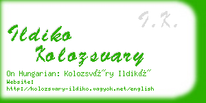 ildiko kolozsvary business card